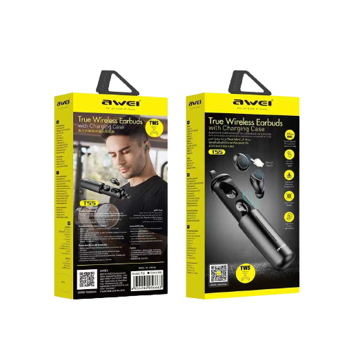 Ασύρματα ακουστικά Bluetooth με θήκη φόρτισης – T55 – Awei – 888919