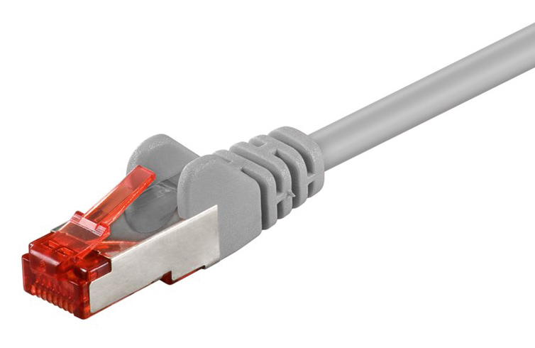 GOOBAY καλώδιο δικτύου 93212, CAT 6 S/FTP, copper, 250MHz, 0.25m, γκρι