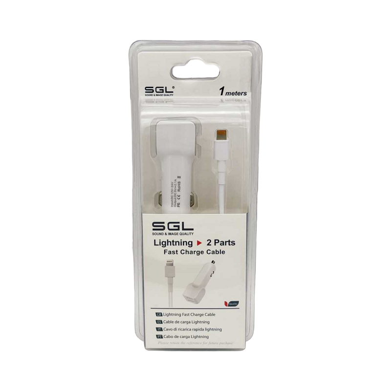 Φορτιστής αναπτήρα αυτοκινήτου – Lightning – D5-V2 – 1m – 099675