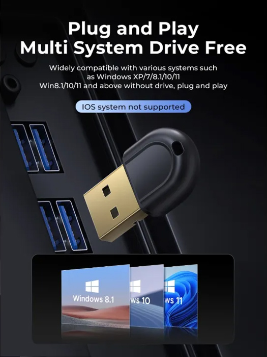 ORICO USB αντάπτορας Bluetooth 5.3 BTA-53, μαύρος