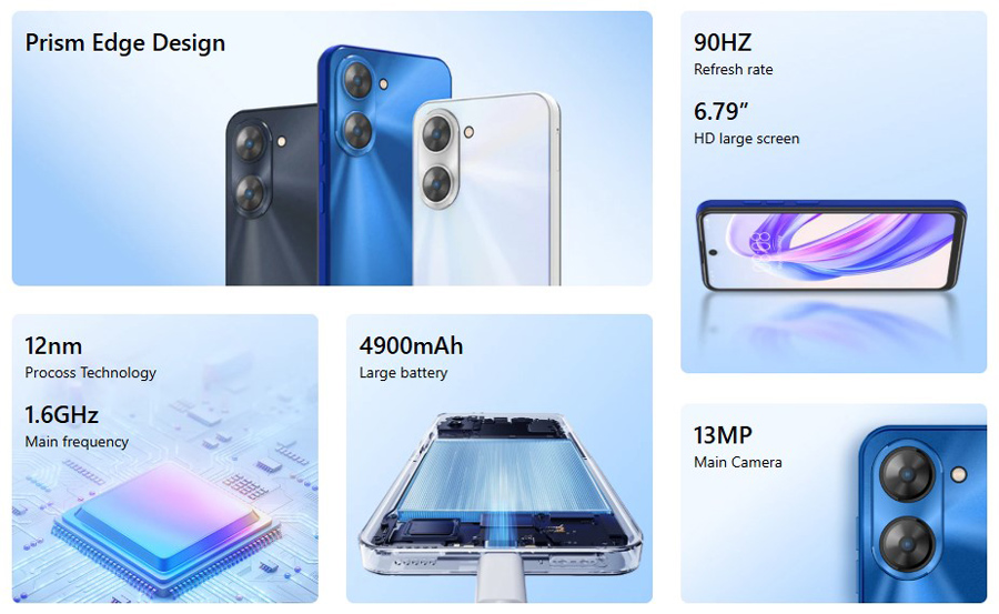 MEIZU smartphone Mblue 21, 6.79″, 4/64GB, 4900mAh, μαύρο