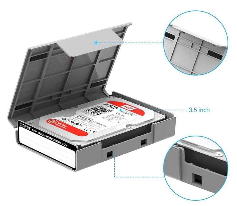 ORICO θήκη προστασίας για 3.5″ HDD PHP35-V1, γκρι