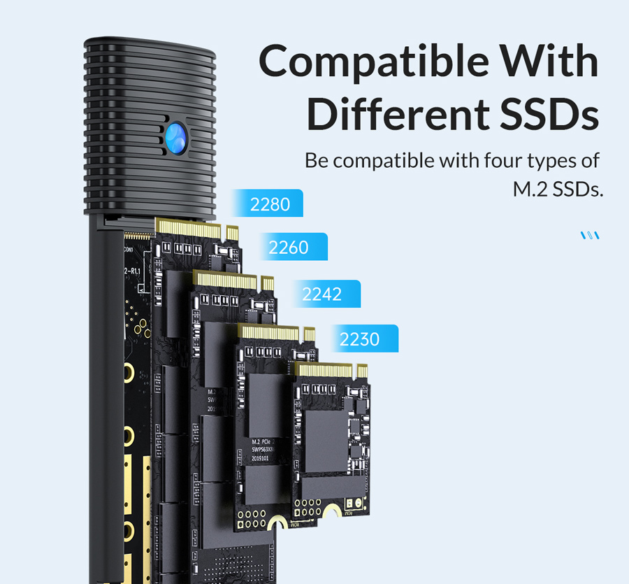 ORICO θήκη για M.2 SATA SSD PWM2, 5Gbps, μαύρη