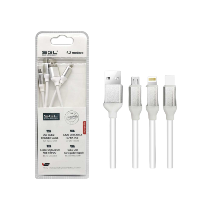 Καλώδιο φόρτισης & data 3in1 – Fast Charge – 1.2m – 694700